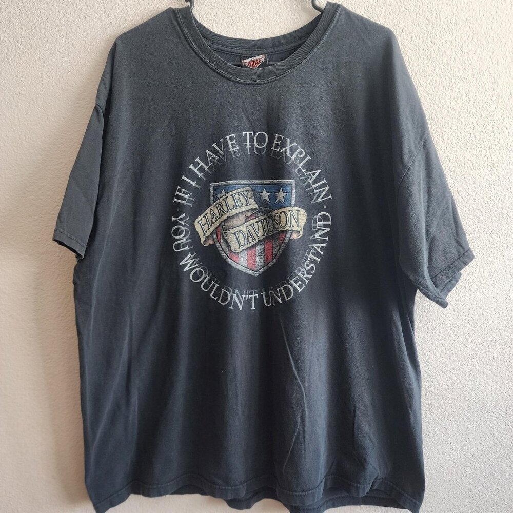 Vintage Harley Davidson Shirt Mens XL If I Have To Explain Biker 90s Motorcycle